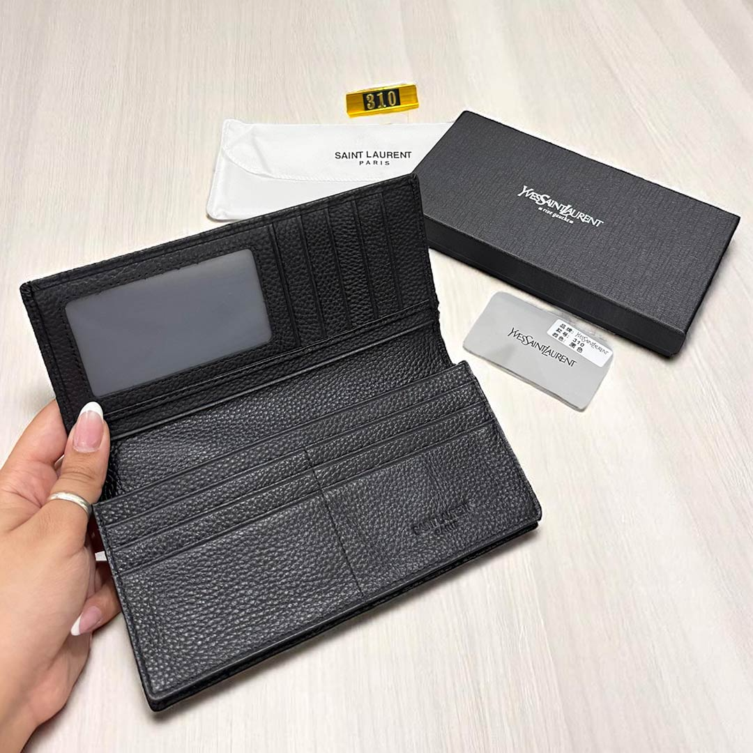 YSL Luxury Textured Leather Long 310 Long  Wallet