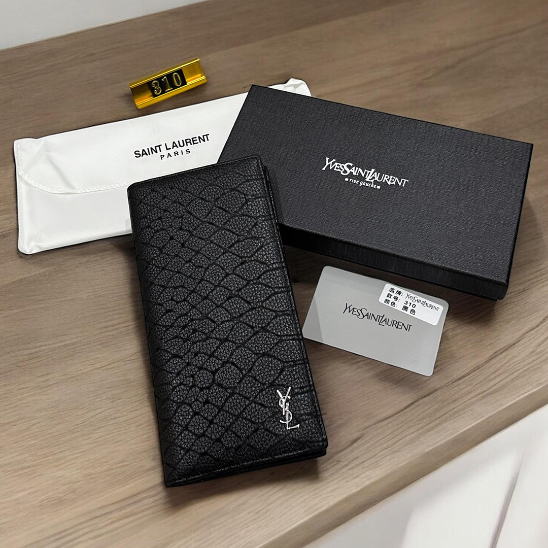 YSL Luxury Textured Leather Long 310 Long  Wallet