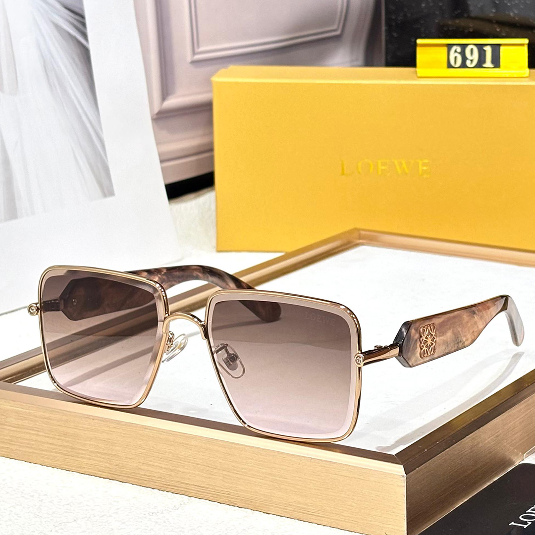 LOEWE Premium Luxury 691 Women Aviators