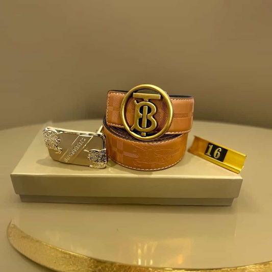 4 in 1 Reversible BB Elite Luxury Edition Unisex Belt 16 (2 Buckles)