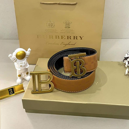 4 in 1 Reversible BB Premium Leather Unisex Belt 3 (2 Buckles)