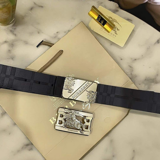 4 in 1 Reversible BB Premium Leather Belt 34 (2 Buckles)