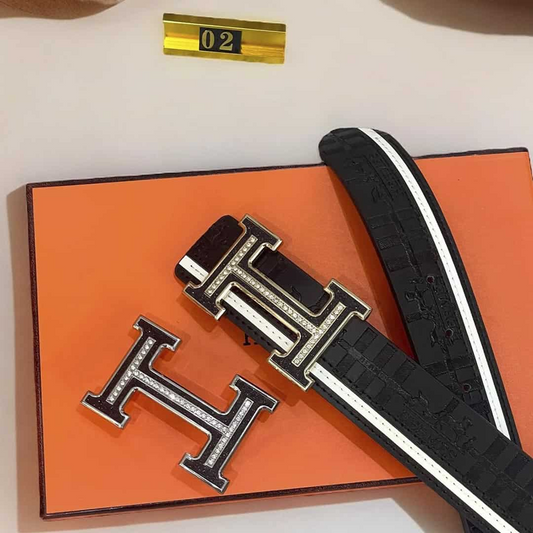 4 in 1 Reversible HRMS Luxe Leather Belt 02 (2 Buckles)